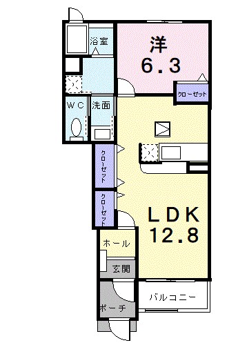 メリーブライトＡ 102号室 間取り