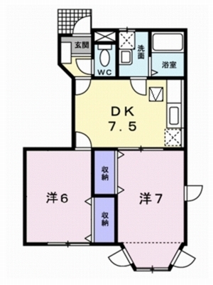 ソレイユ　Ｂ 101号室 間取り