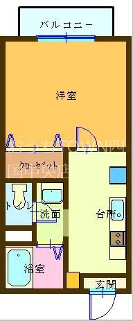 セジュール佐藤 106号室 間取り