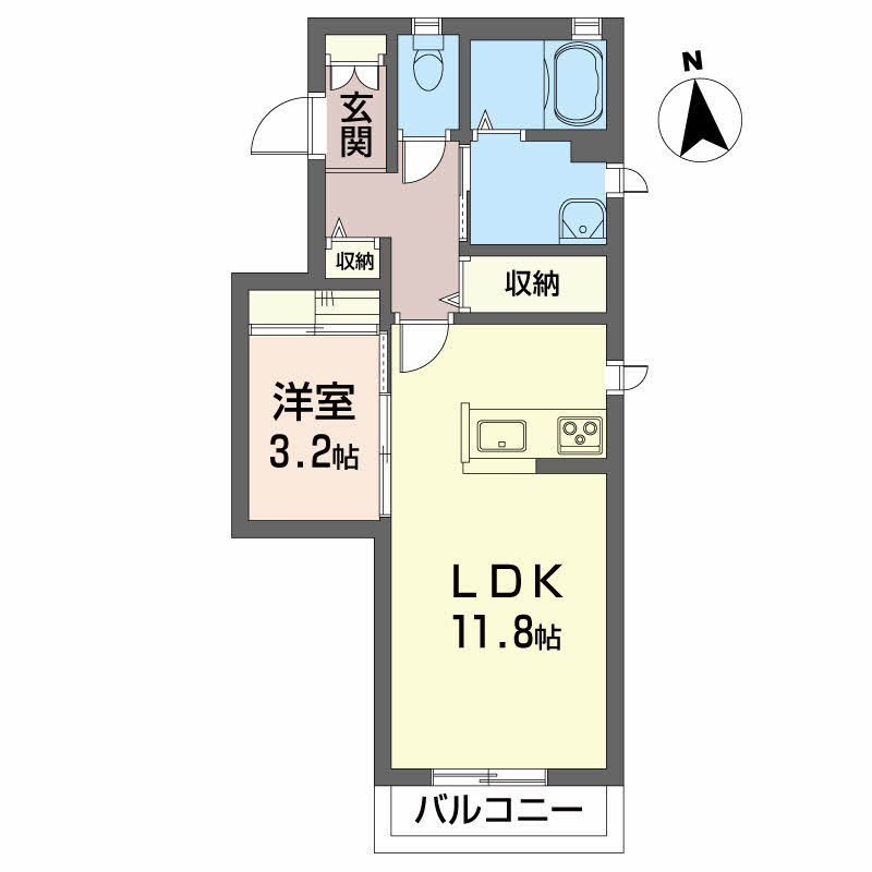 シャーメゾンWeーⅡ  201号室 間取り
