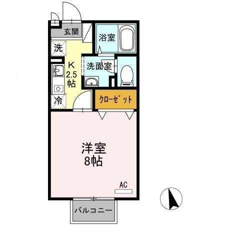 コーポラスダイクヤ 108号室 間取り