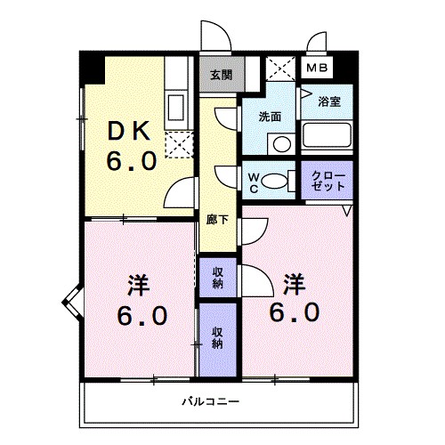 グルービーＭ 103号室 間取り