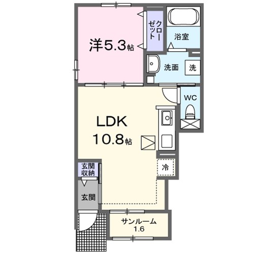 シンフォニー 101号室 間取り