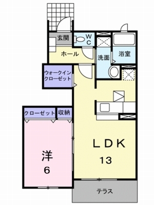 ＷコミュニティーＹ．Ｋ　Ｂ 102号室 間取り
