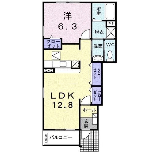 ラティオ．ＦＪ 101号室 間取り