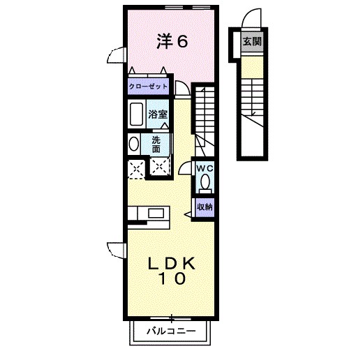 プラシードカーサⅡ 203号室 間取り