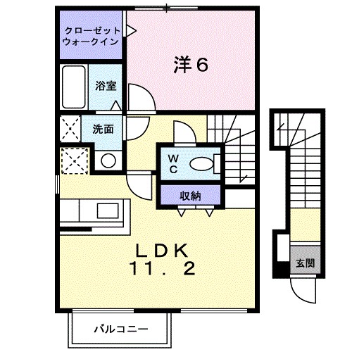 ウィッシュⅡ 201号室 間取り