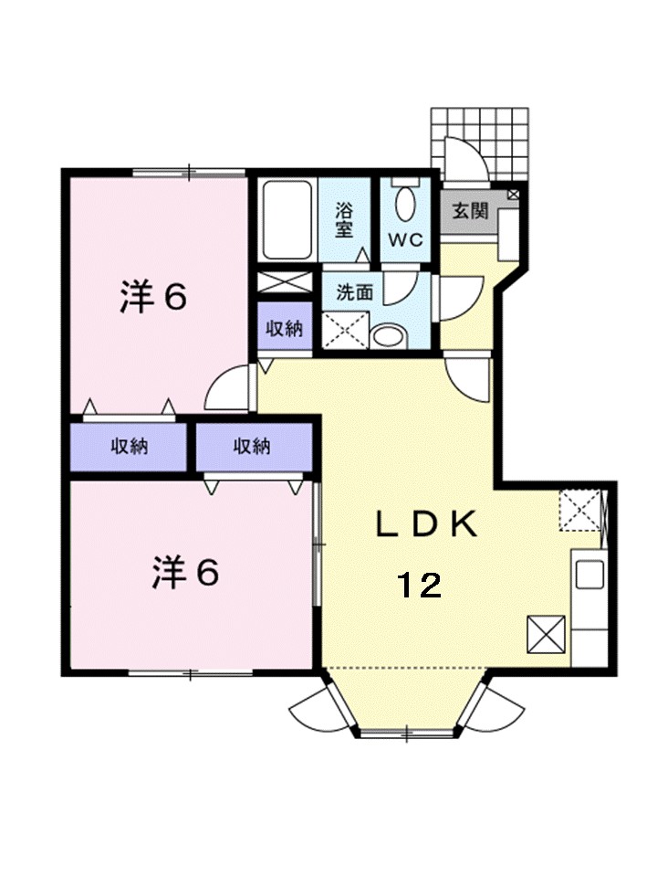 ラルジュ余戸　Ｃ 101号室 間取り