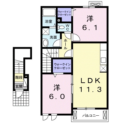 アルバ　Ⅰ 202号室 間取り