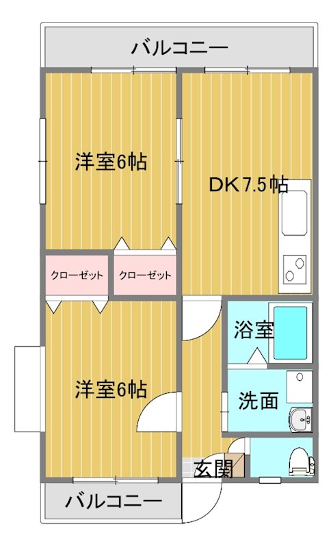 Ｍマンション  405号室 間取り