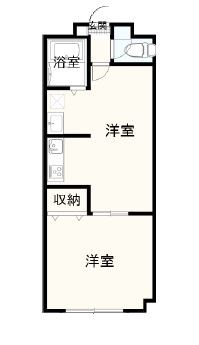 メゾンプリムラ 202号室 間取り