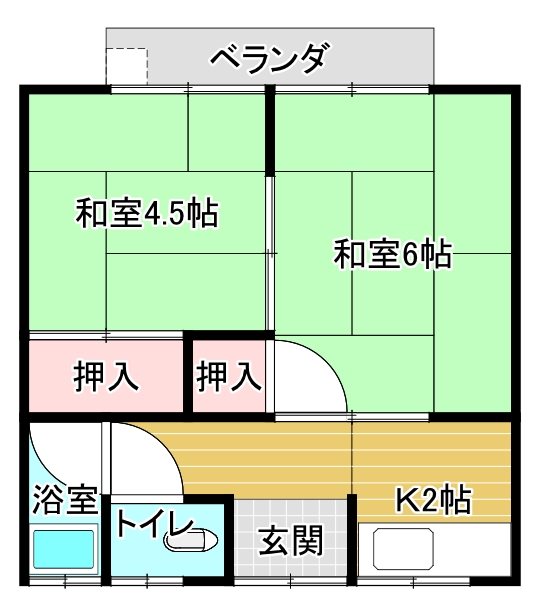 コーポ南風 202号室 間取り