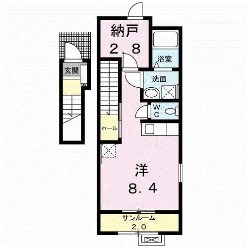アクティブシティ 201号室 間取り