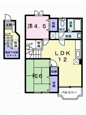 パールハイツ　Ｂ 202号室 間取り