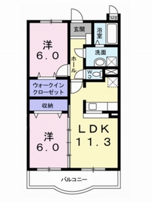 ポラリス 202号室 間取り