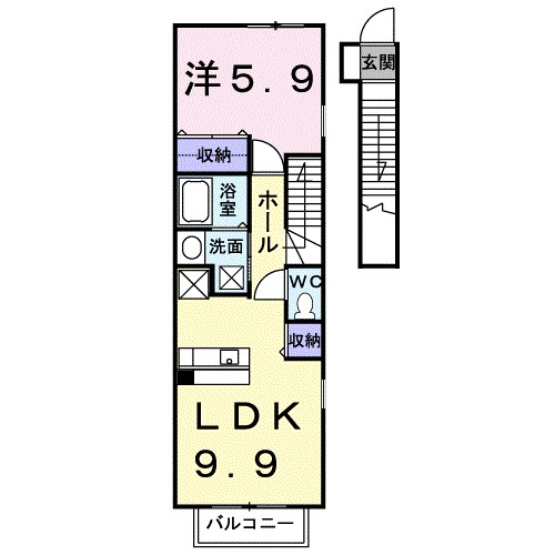 ミニヨンフルールＡ 201号室 間取り