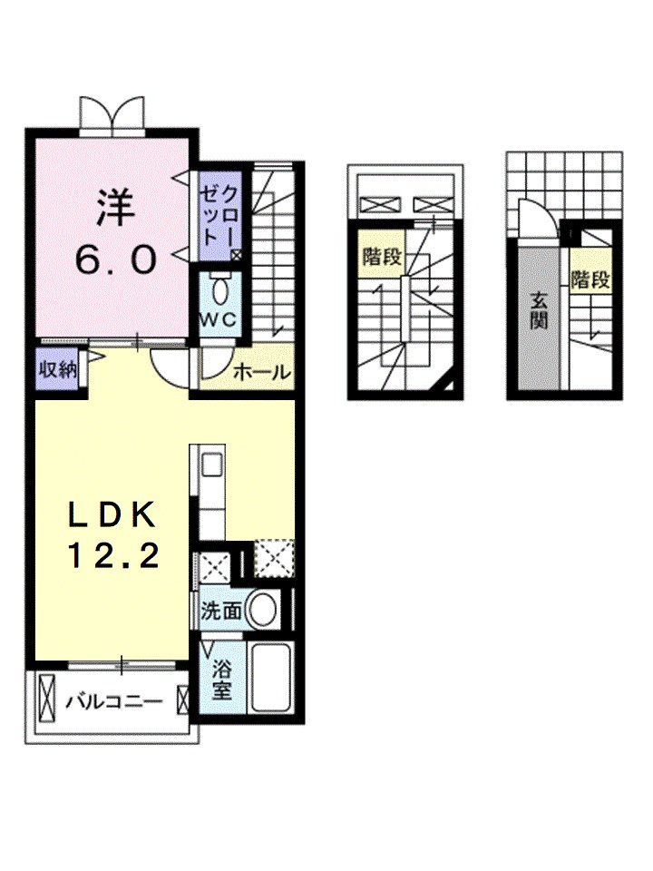 リトモ　フェリーチェ　Ⅳ 302号室 間取り