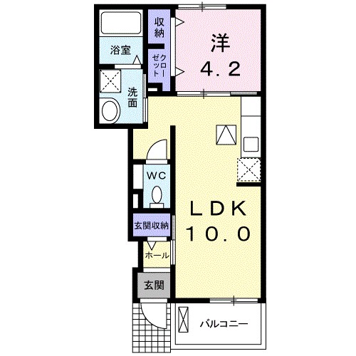 ウインド　フィル 105号室 間取り
