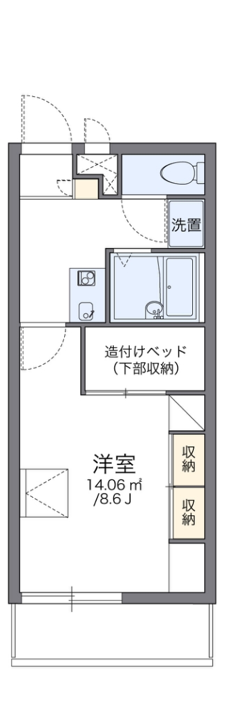 レオパレスサンハイム小泉 105号室 間取り