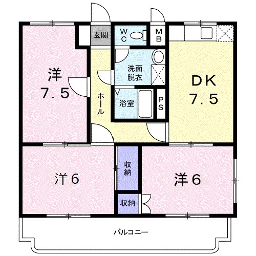 サウスヴィレッジ関谷 301号室 間取り