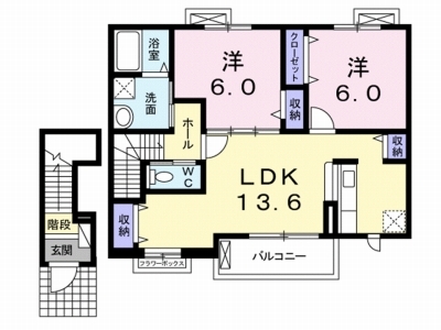 ミニヨンハウスＳＡＹＡ 202号室 間取り