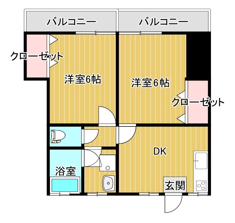 コーポ斉院 102号室 間取り