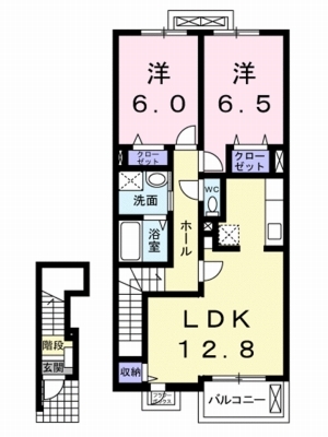 ソレイユＫ枝松Ｃ 202号室 間取り