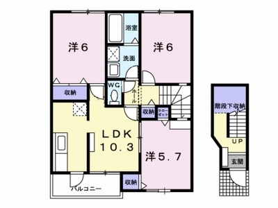 バーシア南梅本Ａ 202号室 間取り