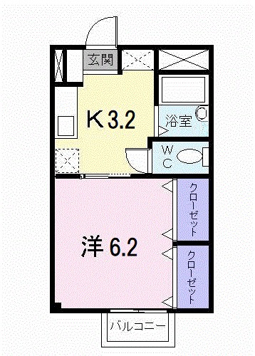 メロディ・タウン 202号室 間取り