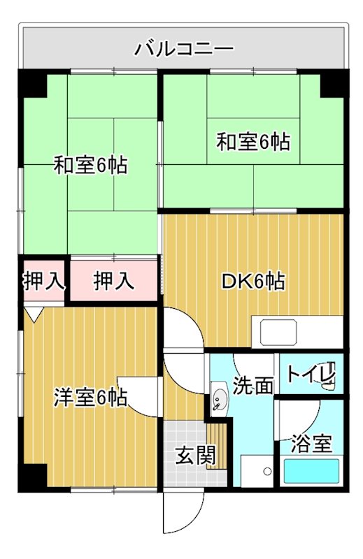 ホワイト岡田ビル 201号室 間取り