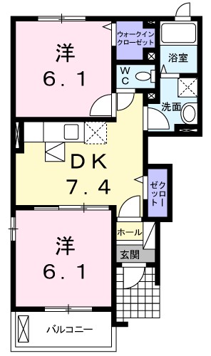 アルボーレ・彩Ａ 101号室 間取り