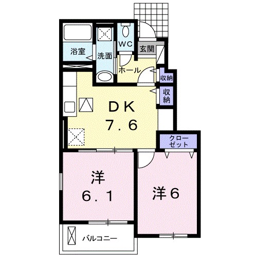 サンモールＫ・Ⅱ 102号室 間取り