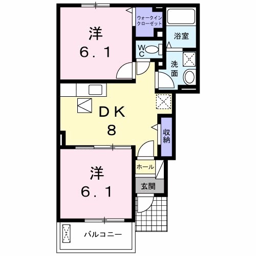 ソルビエント 102号室 間取り