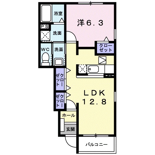 アルフィーノはるＤ 間取り図