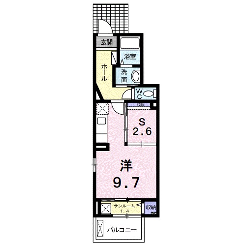 クレイドル 105号室 間取り