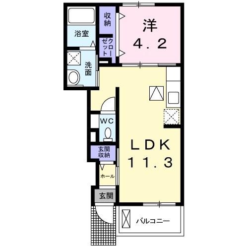 フォルトゥーナ・Ｔ 102号室 間取り
