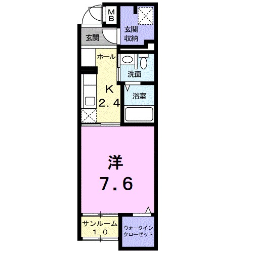 アライブ・スクエア 201号室 間取り