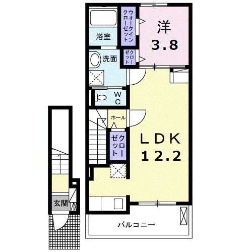 ココ・クレール 202号室 間取り