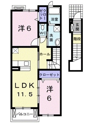 グランド　アーネストＡ 202号室 間取り
