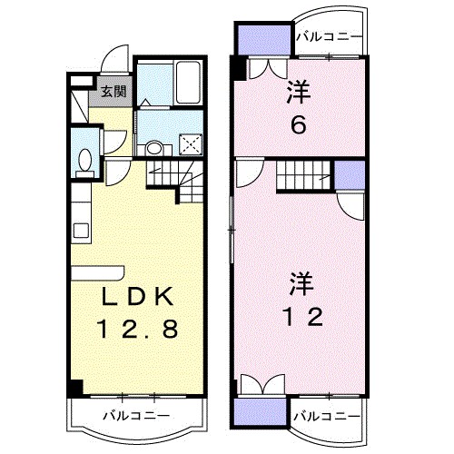 長月 201号室 間取り
