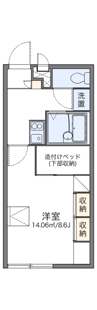 レオパレスＭｏｎｔＰｉａｎｎｅ 101号室 間取り