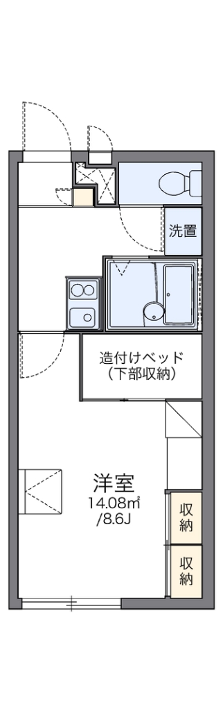 レオパレス古川 101号室 間取り