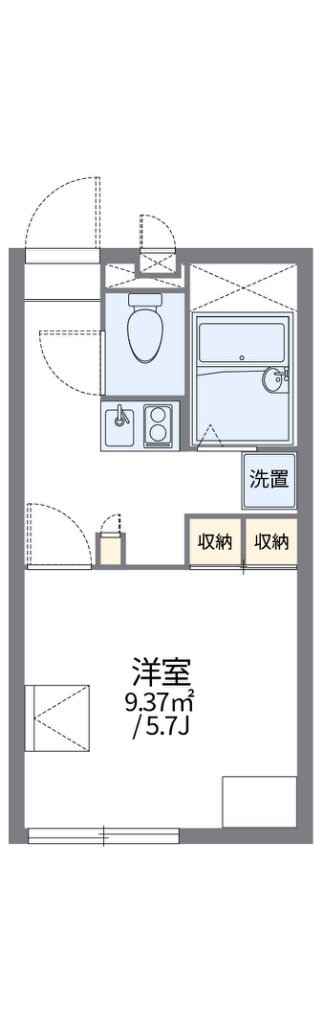 レオパレスＷｉｌｌ　竹原 101号室 間取り