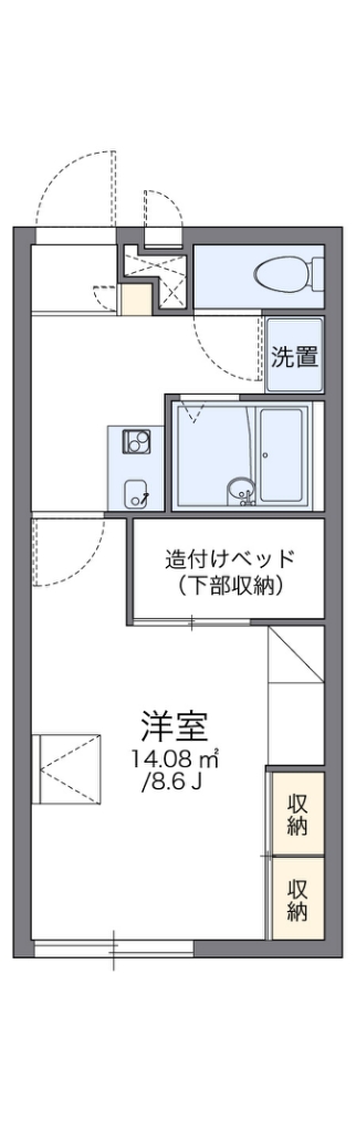 レオパレスグランドカメリアⅡ 206号室 間取り