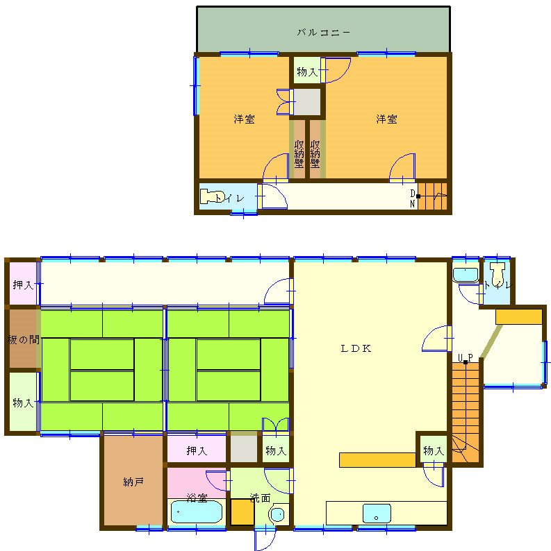 入河一戸建 間取り