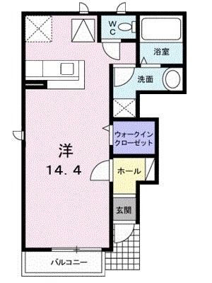 グリーンハイツ北斎院　Ａ 101号室 間取り