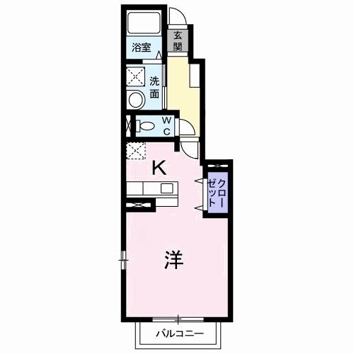 シャルル道後 102号室 間取り