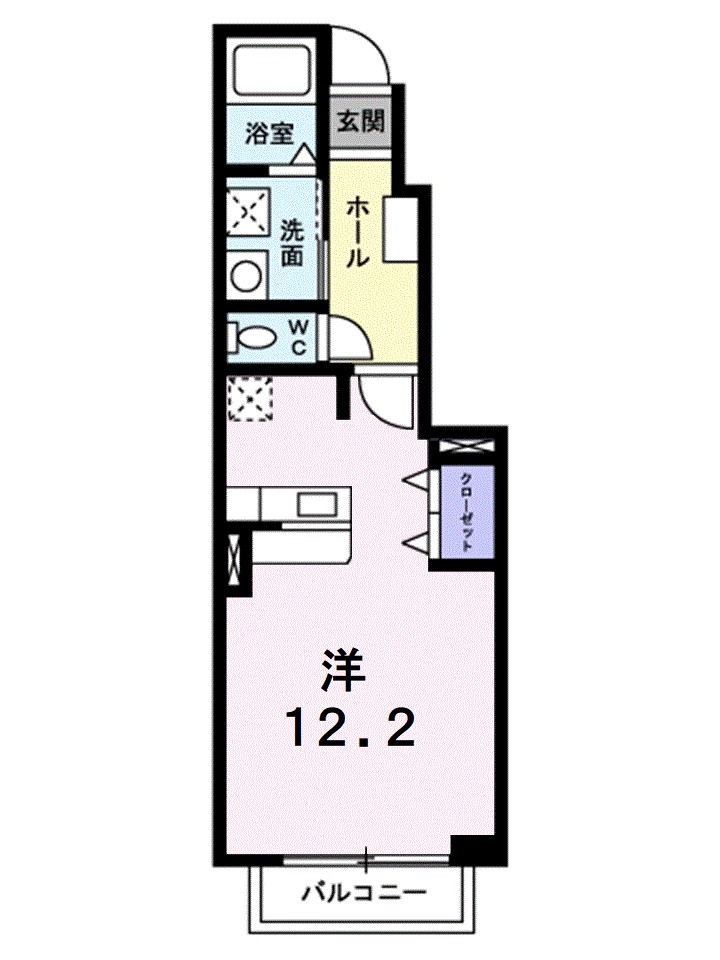 フルール　Ｂ 102号室 間取り