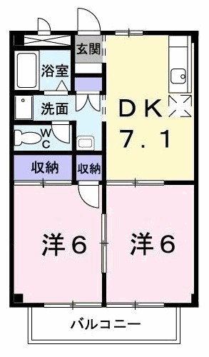 メゾンⅠ 201号室 間取り