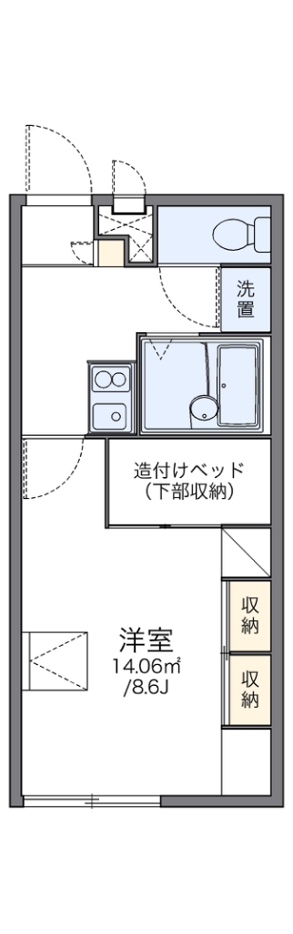 レオパレスエスペランサ２００２ 101号室 間取り